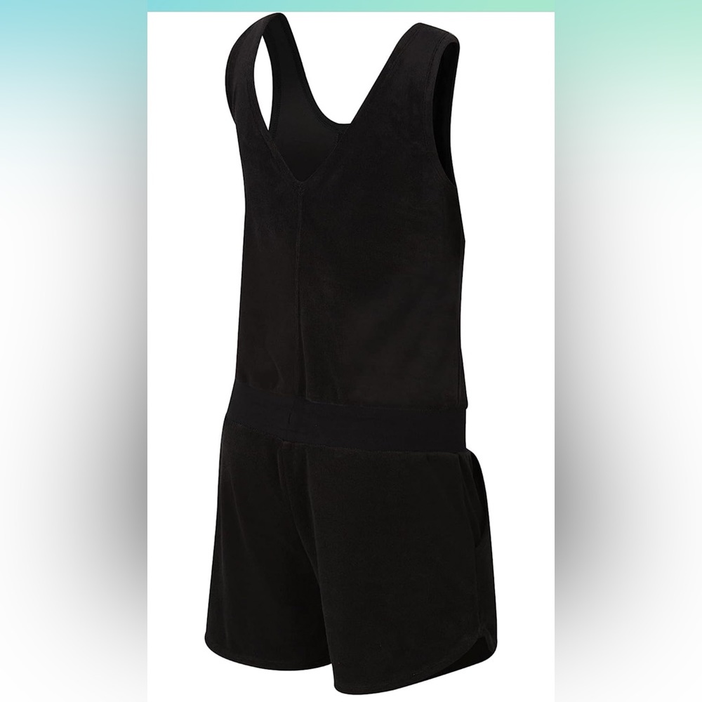 Nike NSW Heritage Girls’ Grade School French Terry Black Romper Size Large EUC - Picture 3 of 13